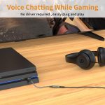 ⁦USB to 3.5mm Audio Jack Adapter, External Sound Card Converter Compatible with Headset, PC, Laptop, Mac, Desktops, Linux, PS4 and More Devices (Grey)⁩ - الصورة ⁦6⁩